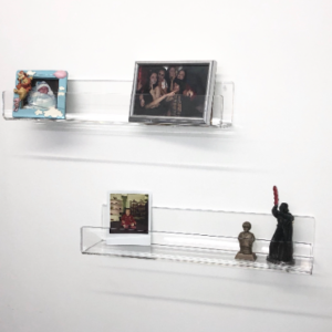 Clear Acrylic Wall Shelves - Pack of 2